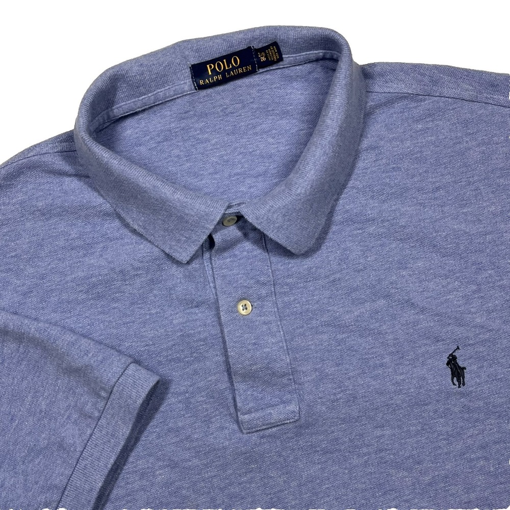 Polo Ralph Lauren Polo Shirt Mens 2XB Blue Heather Short Sleeve Big & Tall